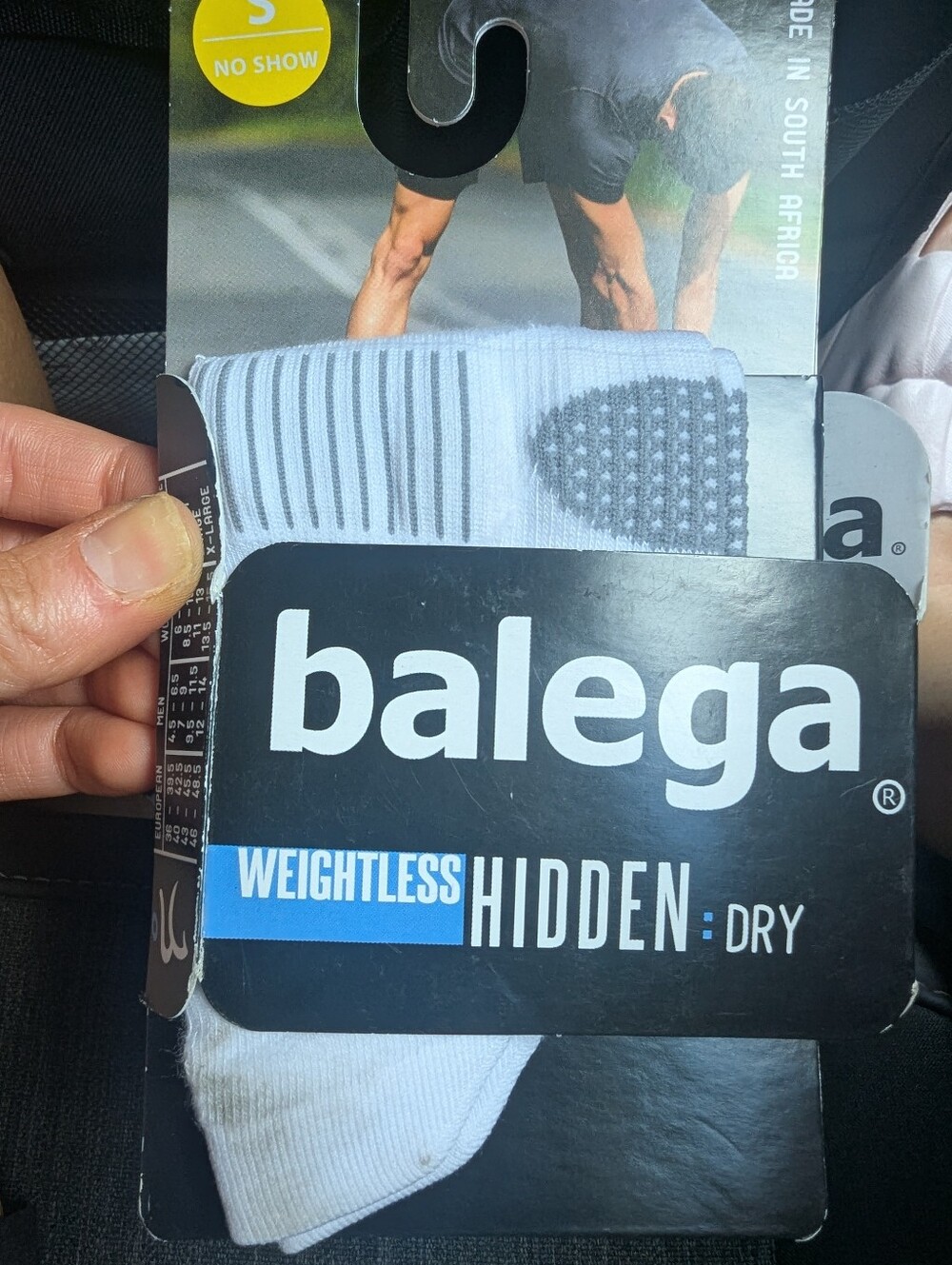 Balega Hidden Dry no-show running socks in white